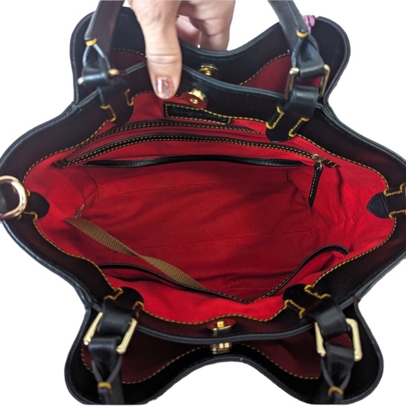 Dooney and Bourke Signature Monogram 2pc Rainbow Large Brenna Satchel - Picture 6 of 13